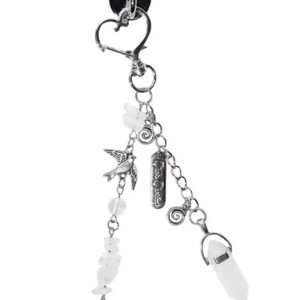 CharCharms Stick-On Hook Charm Water Bottle Charm White Quartz Metal Zen New